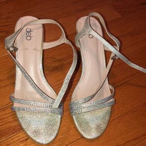 Low sparkly heels